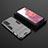 Silicone Matte Finish and Plastic Back Cover Case with Stand KC1 for Samsung Galaxy S20 FE 5G Gray