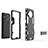 Silicone Matte Finish and Plastic Back Cover Case with Stand KC1 for Xiaomi Mi 10i 5G