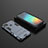 Silicone Matte Finish and Plastic Back Cover Case with Stand KC1 for Xiaomi POCO C3