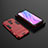 Silicone Matte Finish and Plastic Back Cover Case with Stand KC1 for Xiaomi Poco M2