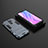 Silicone Matte Finish and Plastic Back Cover Case with Stand KC1 for Xiaomi Poco M2