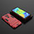 Silicone Matte Finish and Plastic Back Cover Case with Stand KC1 for Xiaomi Redmi 10X 4G