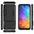 Silicone Matte Finish and Plastic Back Cover Case with Stand KC1 for Xiaomi Redmi 9A