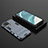 Silicone Matte Finish and Plastic Back Cover Case with Stand KC2 for Realme 8 4G