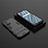 Silicone Matte Finish and Plastic Back Cover Case with Stand KC2 for Realme V11 5G