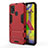 Silicone Matte Finish and Plastic Back Cover Case with Stand KC2 for Samsung Galaxy M31