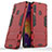 Silicone Matte Finish and Plastic Back Cover Case with Stand KC2 for Samsung Galaxy M40