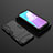 Silicone Matte Finish and Plastic Back Cover Case with Stand KC2 for Vivo iQOO U1