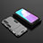 Silicone Matte Finish and Plastic Back Cover Case with Stand KC2 for Vivo iQOO U1