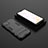 Silicone Matte Finish and Plastic Back Cover Case with Stand KC2 for Vivo iQOO U3 5G