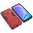 Silicone Matte Finish and Plastic Back Cover Case with Stand KC2 for Vivo Y11