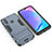 Silicone Matte Finish and Plastic Back Cover Case with Stand KC2 for Vivo Y11