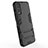 Silicone Matte Finish and Plastic Back Cover Case with Stand KC2 for Vivo Y50t