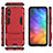 Silicone Matte Finish and Plastic Back Cover Case with Stand KC2 for Xiaomi Redmi 9AT