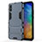 Silicone Matte Finish and Plastic Back Cover Case with Stand KC2 for Xiaomi Redmi 9i