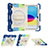 Silicone Matte Finish and Plastic Back Cover Case with Stand L01 for Apple iPad 10.9 (2022)