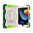 Silicone Matte Finish and Plastic Back Cover Case with Stand L03 for Apple iPad 10.2 (2020) Green