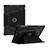 Silicone Matte Finish and Plastic Back Cover Case with Stand L04 for Apple iPad 10.2 (2020) Black