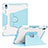 Silicone Matte Finish and Plastic Back Cover Case with Stand L04 for Apple iPad 10.9 (2022)