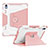 Silicone Matte Finish and Plastic Back Cover Case with Stand L04 for Apple iPad 10.9 (2022)