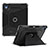 Silicone Matte Finish and Plastic Back Cover Case with Stand L04 for Apple iPad 10.9 (2022) Black