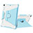 Silicone Matte Finish and Plastic Back Cover Case with Stand L04 for Apple New iPad 9.7 (2017)