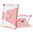 Silicone Matte Finish and Plastic Back Cover Case with Stand L04 for Apple New iPad 9.7 (2018)