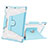 Silicone Matte Finish and Plastic Back Cover Case with Stand L05 for Apple iPad 10.2 (2021)