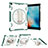 Silicone Matte Finish and Plastic Back Cover Case with Stand L07 for Apple New iPad 9.7 (2017)