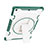 Silicone Matte Finish and Plastic Back Cover Case with Stand L08 for Apple iPad 10.2 (2021)