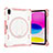 Silicone Matte Finish and Plastic Back Cover Case with Stand L09 for Apple iPad 10.9 (2022)