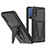 Silicone Matte Finish and Plastic Back Cover Case with Stand MQ1 for Samsung Galaxy A02