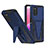 Silicone Matte Finish and Plastic Back Cover Case with Stand MQ1 for Samsung Galaxy F02S SM-E025F