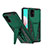 Silicone Matte Finish and Plastic Back Cover Case with Stand MQ1 for Samsung Galaxy M40S Green