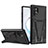 Silicone Matte Finish and Plastic Back Cover Case with Stand MQ1 for Samsung Galaxy Note 10 Plus 5G