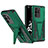 Silicone Matte Finish and Plastic Back Cover Case with Stand MQ1 for Samsung Galaxy S20 Ultra Green