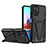 Silicone Matte Finish and Plastic Back Cover Case with Stand MQ1 for Xiaomi Redmi Note 10 4G