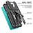 Silicone Matte Finish and Plastic Back Cover Case with Stand MQ1 for Xiaomi Redmi Note 9 Pro Max