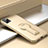 Silicone Matte Finish and Plastic Back Cover Case with Stand R01 for Apple iPhone 11 Pro Gold