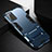 Silicone Matte Finish and Plastic Back Cover Case with Stand R01 for Huawei Honor Play4 5G Blue