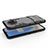 Silicone Matte Finish and Plastic Back Cover Case with Stand R01 for OnePlus 7T