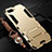 Silicone Matte Finish and Plastic Back Cover Case with Stand R01 for Oppo K1 Gold