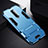 Silicone Matte Finish and Plastic Back Cover Case with Stand R01 for Oppo R17 Pro