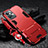 Silicone Matte Finish and Plastic Back Cover Case with Stand R01 for Realme GT2 Pro 5G Red