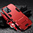 Silicone Matte Finish and Plastic Back Cover Case with Stand R01 for Realme Q5 5G Red