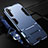 Silicone Matte Finish and Plastic Back Cover Case with Stand R01 for Realme X50 Pro 5G