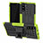 Silicone Matte Finish and Plastic Back Cover Case with Stand R01 for Samsung Galaxy Note 10