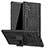 Silicone Matte Finish and Plastic Back Cover Case with Stand R01 for Samsung Galaxy Note 10 Plus