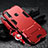 Silicone Matte Finish and Plastic Back Cover Case with Stand R01 for Vivo Y3 Red