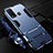 Silicone Matte Finish and Plastic Back Cover Case with Stand R01 for Vivo Y50